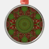 Red Chili Kerstmis Mandala Array Ornament (Voorkant)