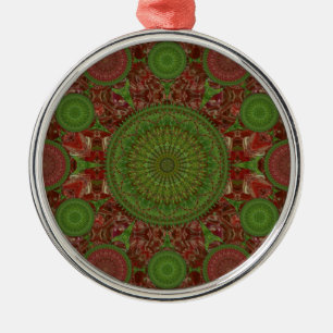 Red Chili Kerstmis Mandala Array Ornament