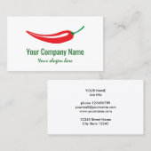 Red chili peperbedrijf logo sjabloon visitekaartje (Voorkant / Achterkant)