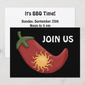 Red Chili Pepper BBQ - Westerne partij Kaart (Voorkant / Achterkant)