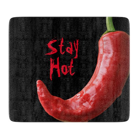 Red Chili Pepper || Blijf warm Snijplank (Voorkant)