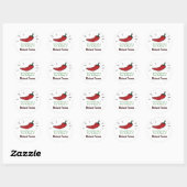 Red Chili Pepper Boekplaten Ronde Sticker (Vel)