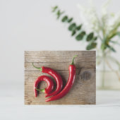Red Chili Pepper Briefkaart (Staand voorkant)