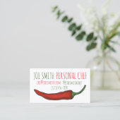 Red Chili Pepper Chef Restaurant Cook Food Visitekaartje (Staand voorkant)