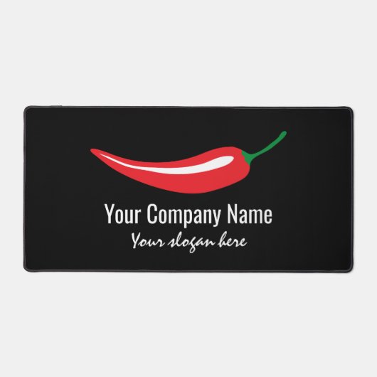Red chili pepper company logo template bureaumat (Voorkant)