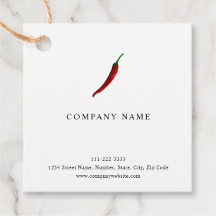 Red Chili Pepper Favor Tags Bedankjes Labels