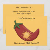 Red Chili Pepper Firecracker - Westerne BBQ Party Kaart (Voorkant / Achterkant)