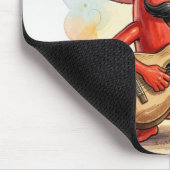 Red Chili Pepper Guitar Player Muismat (Hoek)