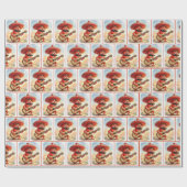 Red Chili Pepper Guitarist Cadeaupapier (Vlak)