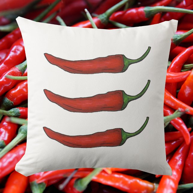 Red Chili Pepper Hot Spicy Mexicaanse Chili Kussen (Red chili pepper pillow)