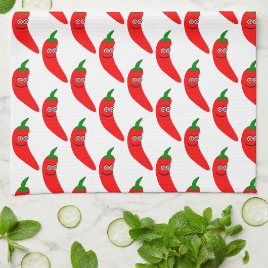 Red Chili Pepper Kitchen Towel Theedoek (Gevouwen)