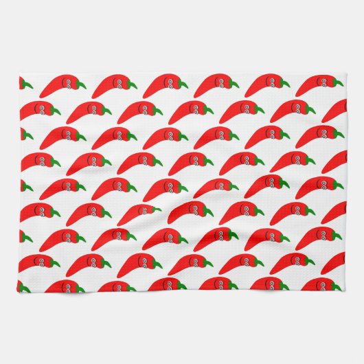 Red Chili Pepper Kitchen Towel Theedoek (Horizontaal)