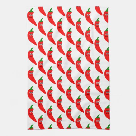 Red Chili Pepper Kitchen Towel Theedoek (Verticaal)