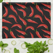 Red Chili Pepper Pattern Kitchen Towel Theedoek (Gevouwen)