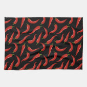 Red Chili Pepper Pattern Kitchen Towel Theedoek (Horizontaal)