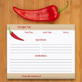 Red Chili Pepper Recept Kaart