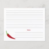 Red Chili Pepper Recept Kaart (Achterkant)