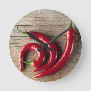 Red Chili Pepper Ronde Klok