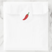 Red Chili Pepper Ronde Sticker (Tas)