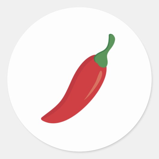 Red Chili Pepper Ronde Sticker (Voorkant)