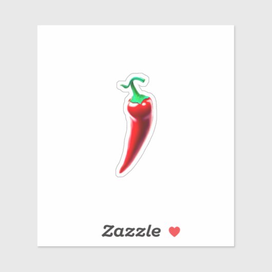Red Chili Pepper Sticker (Vel)