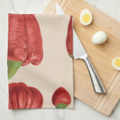 Red Chili Pepper Theedoek (Quarter Fold)