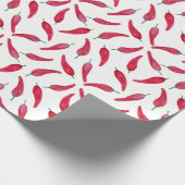 Red Chili Pepper Wrapping Paper Cadeaupapier (Hoek)
