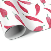 Red Chili Pepper Wrapping Paper Cadeaupapier (Rol Hoek)