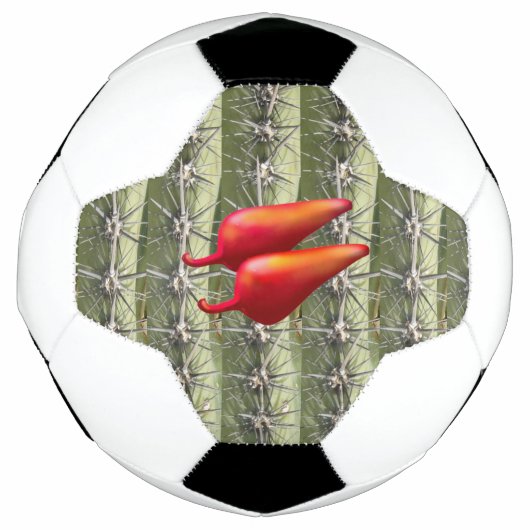 Red Chili Peppers cactus voetbal (Voorkant)