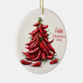 Red Chili Peppers Christmas Tree Ornament (Rechts)