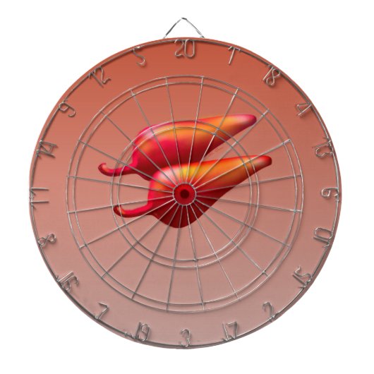 Red Chili Peppers dartboard Dartbord (Voorkant)