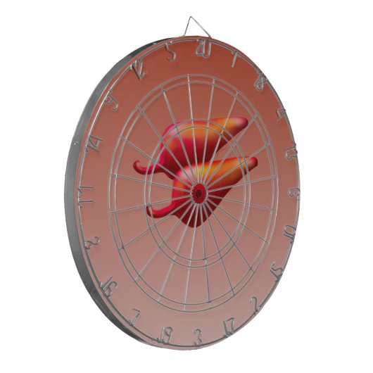 Red Chili Peppers dartboard Dartbord (Voorkant Links)