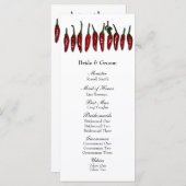 Red Chili Peppers Feestelijk Huwelijk Programma Programmakaart (Voorkant / Achterkant)