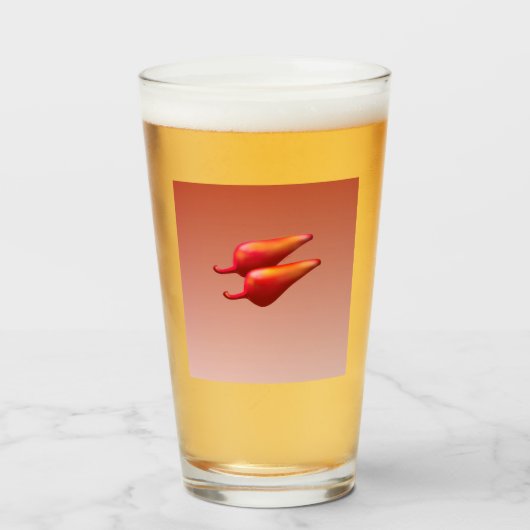 Red Chili Peppers glazen tumbler (Voorkant gevuld)