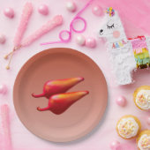 Red Chili Peppers grote papieren borden Bordje (Feest)