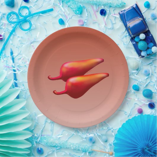 Red Chili Peppers grote papieren borden Papieren Bordje (Feest)