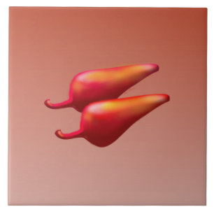 Red Chili Peppers grote tegel Tegeltje