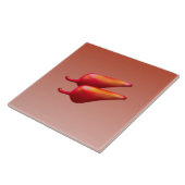 Red Chili Peppers grote tegel Tegeltje (Zijkant)