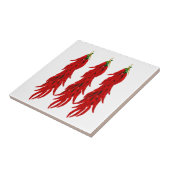 Red Chili Peppers Kitchen Tile Tegeltje (Zijkant)