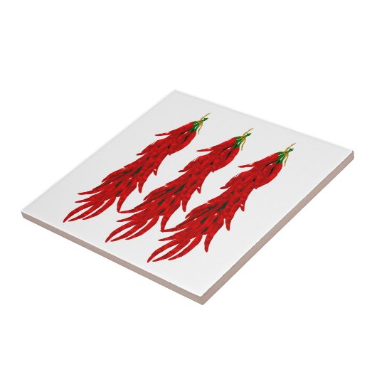 Red Chili Peppers Kitchen Tile Tegeltje (Zijkant)