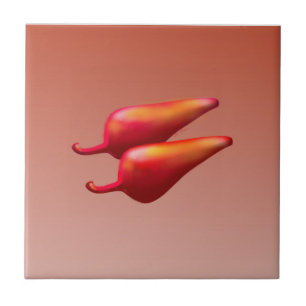 Red Chili Peppers kleine tegel Tegeltje