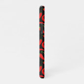 Red Chili Peppers op zwart iPhone Hoesje (Rechterkant)