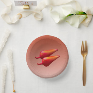 Red Chili Peppers papieren schalen Papieren Kommen