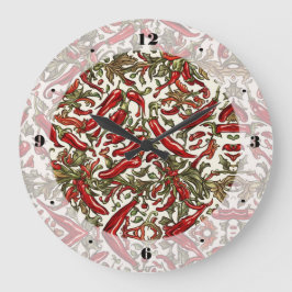 Red Chili Peppers  Patroon Grote Klok