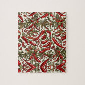 Red Chili Peppers Patroon Legpuzzel (Verticaal)