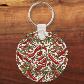 Red Chili Peppers  Patroon Sleutelhanger (Voorkant)