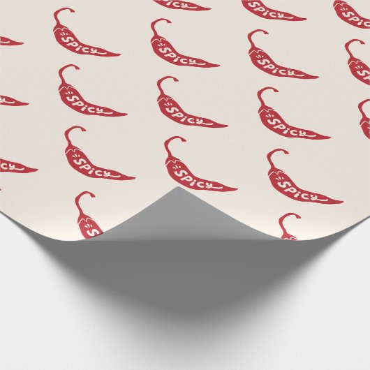 Red Chili Peppers Pattern Cadeaupapier (Hoek)