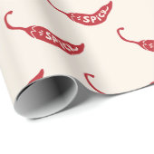 Red Chili Peppers Pattern Cadeaupapier (Rol Hoek)