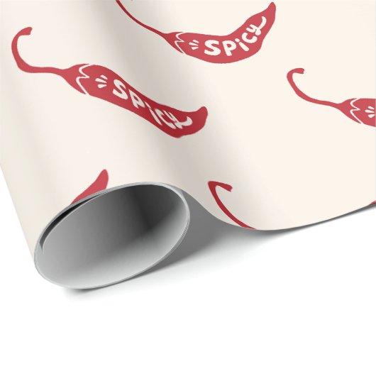 Red Chili Peppers Pattern Cadeaupapier (Rol Hoek)