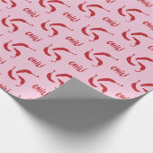 Red Chili Peppers Pattern Cadeaupapier (Hoek)